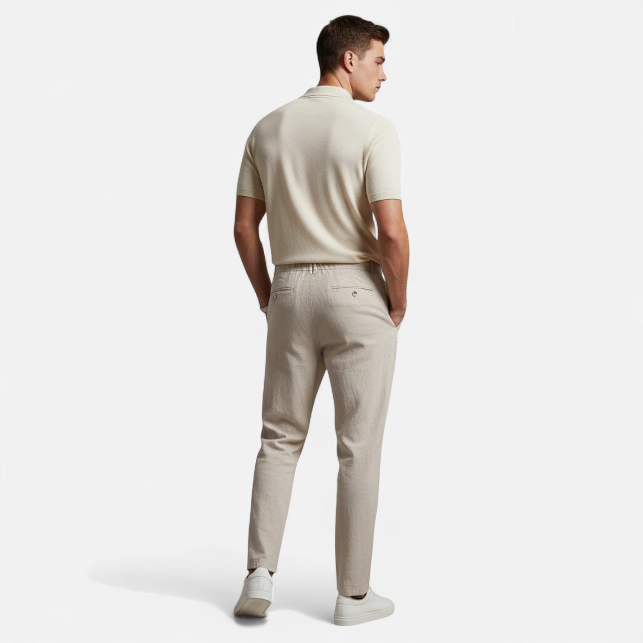 Montenza | Men’s Linen Blend Trousers – Riviera Heritage Fit