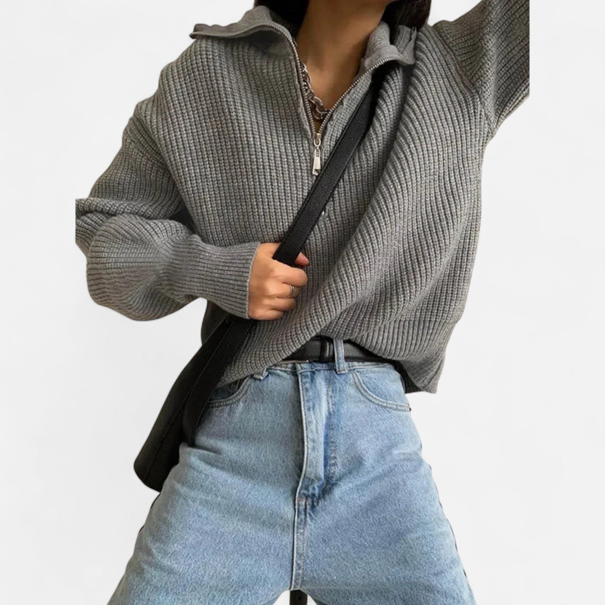 Montenza | Women’s Thick Knit Half-Zip – Effortless Comfort