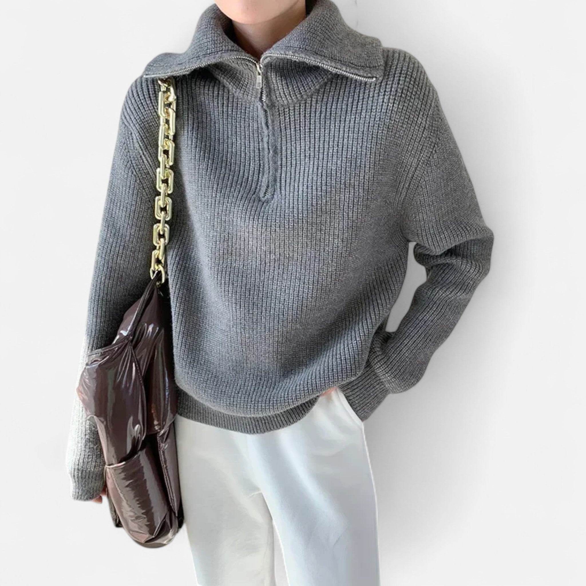 Montenza | Women’s Thick Knit Half-Zip – Effortless Comfort