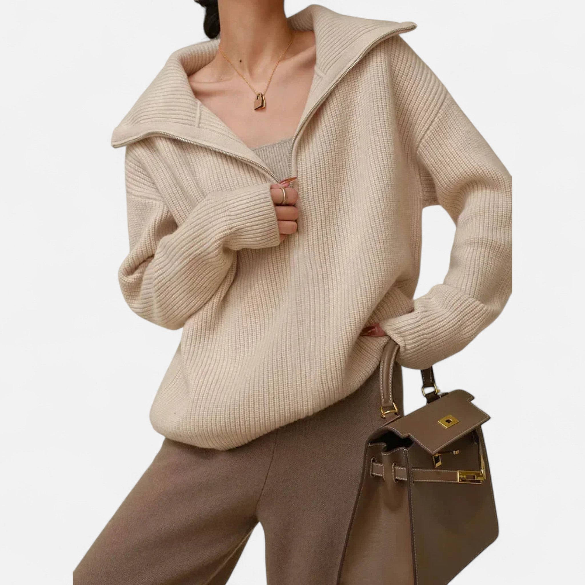 Montenza | Women’s Thick Knit Half-Zip – Effortless Comfort