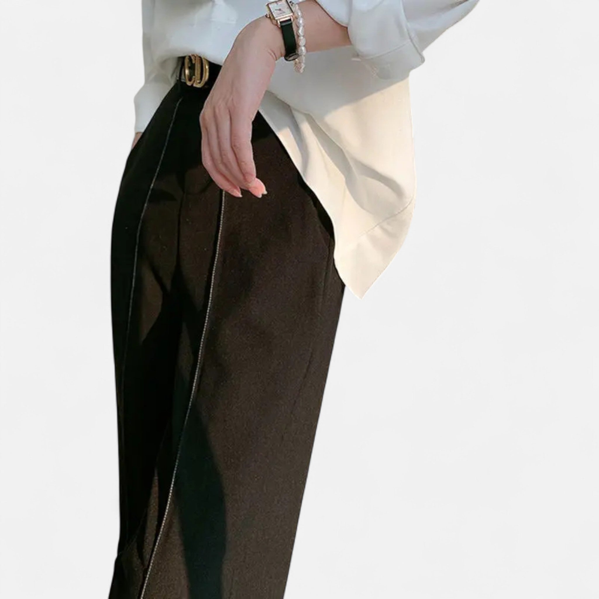 Montenza | Women’s High-Waist Straight Trousers – Tailored Sophistication