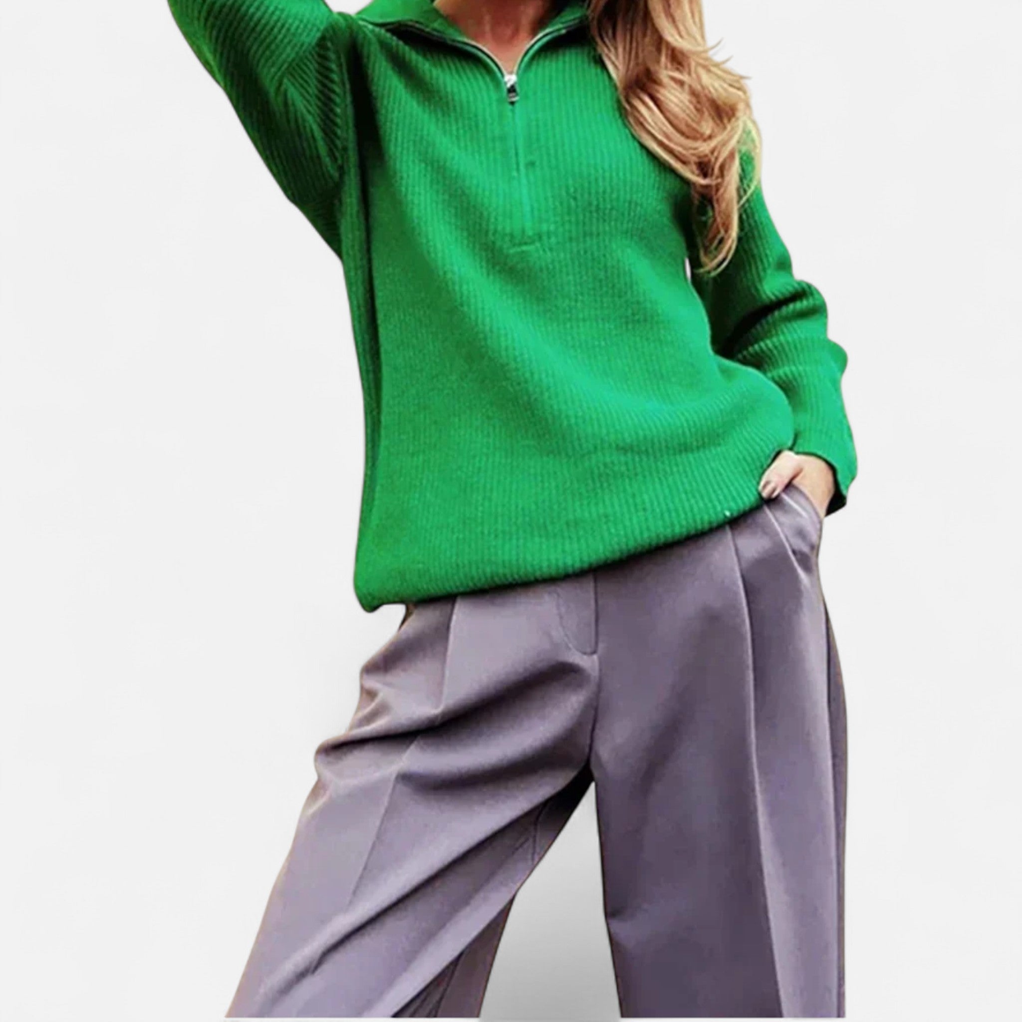 Montenza | Women’s Thick Knit Half-Zip – Effortless Comfort