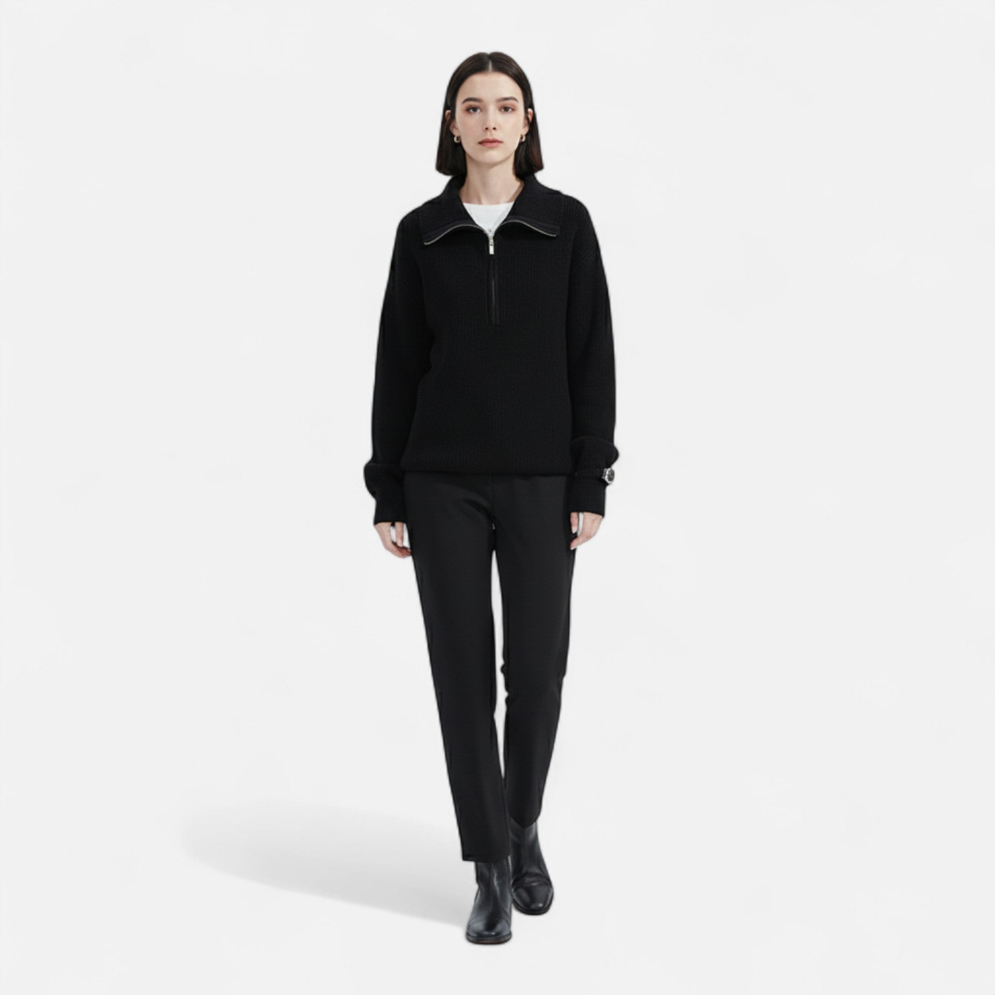 Montenza | Women’s Thick Knit Half-Zip – Effortless Comfort
