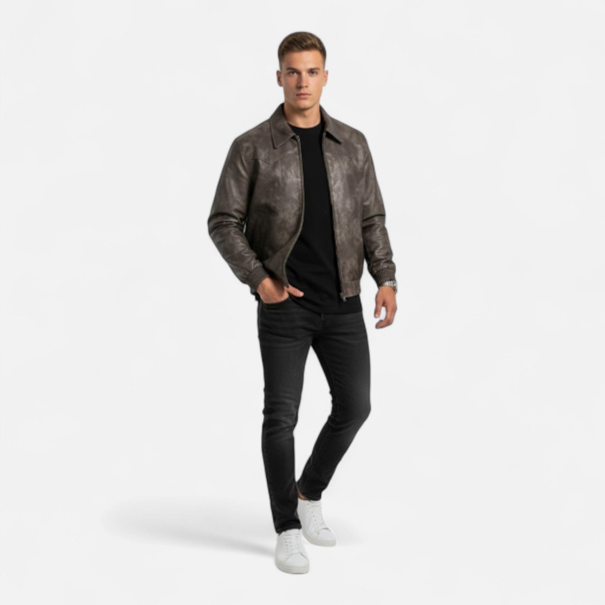 Montenza | Men’s Leather Jacket – Heritage Retro Design