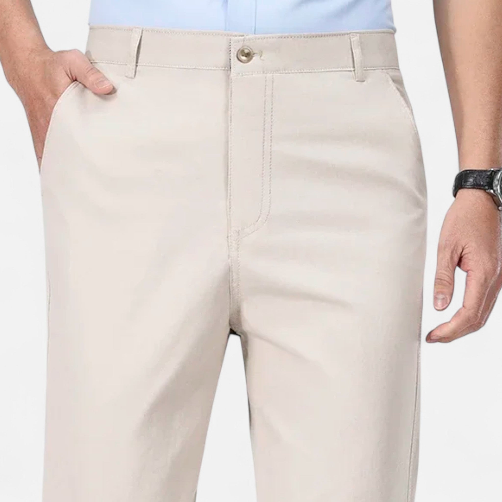 Montenza | Men’s Cotton Trousers – Effortless Tailored Ease