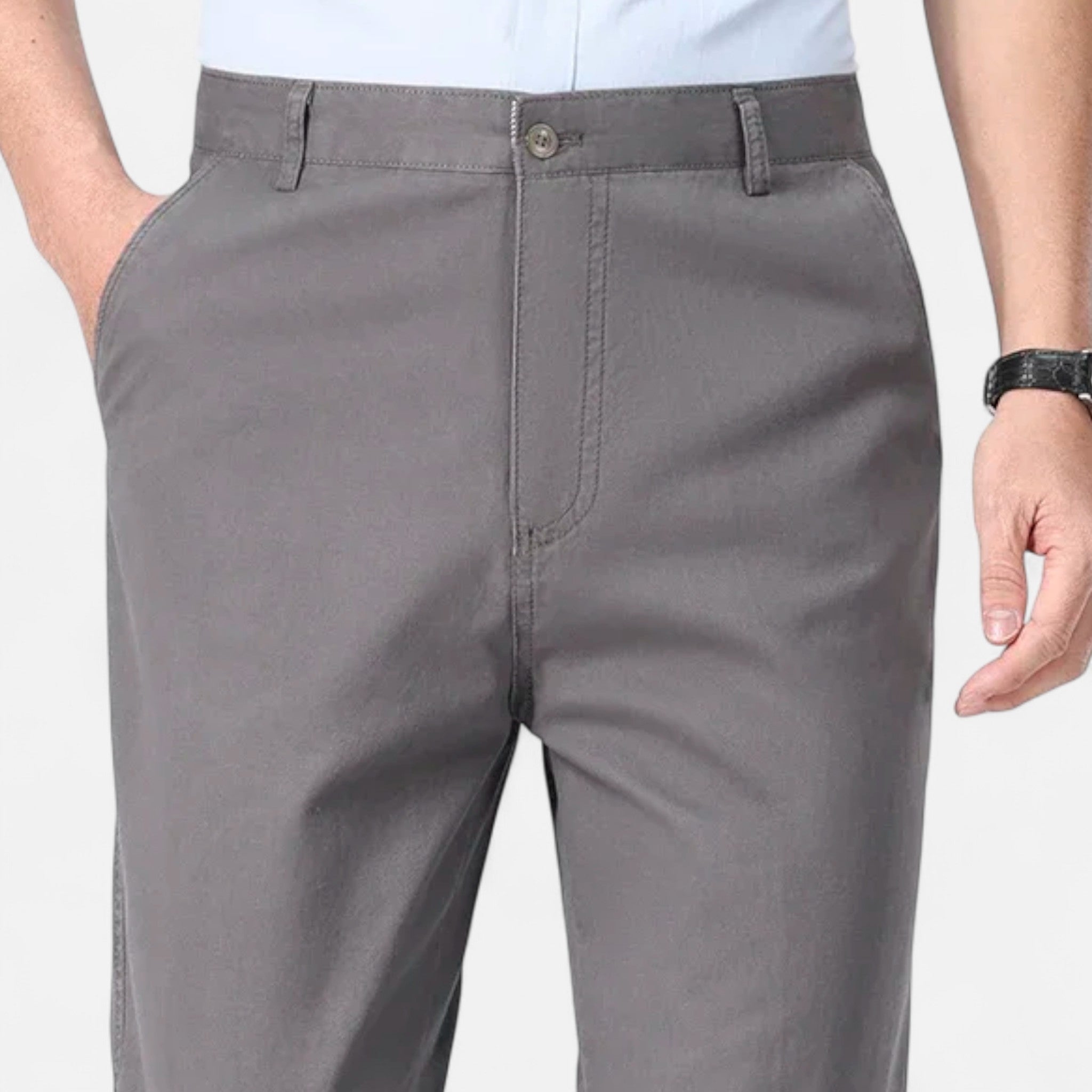 Montenza | Men’s Cotton Trousers – Effortless Tailored Ease