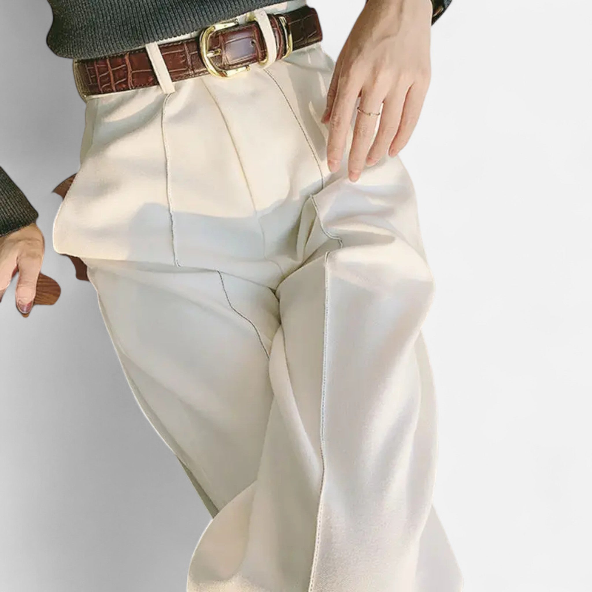 Montenza | Women’s High-Waist Straight Trousers – Tailored Sophistication