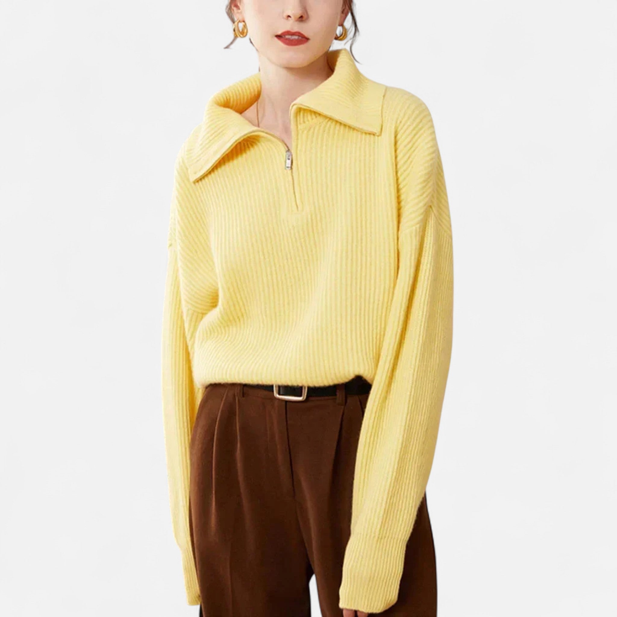 Montenza | Women’s Thick Knit Half-Zip – Effortless Comfort