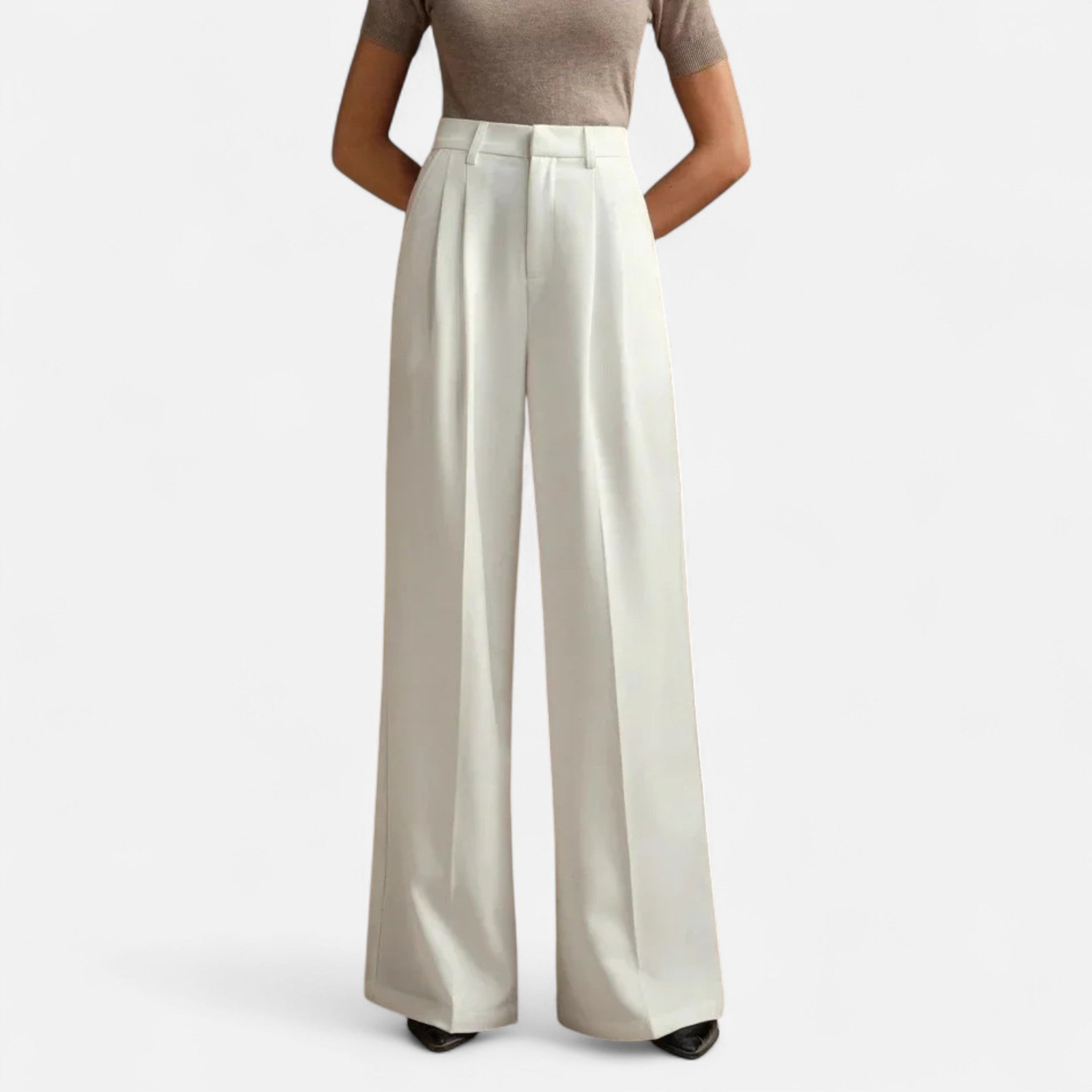 Montenza | Women’s High-Waist Wide Leg Trousers – Tailored Grace