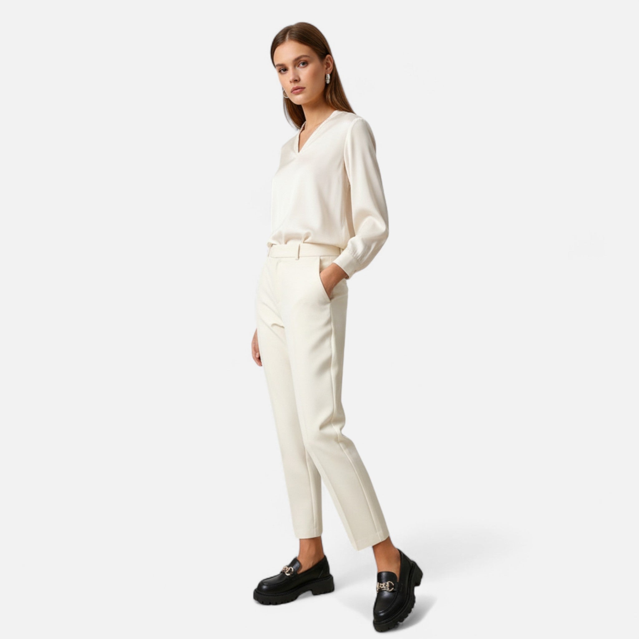 Montenza | Women’s Thick-Heel Loafers – Vintage Preppy Elegance