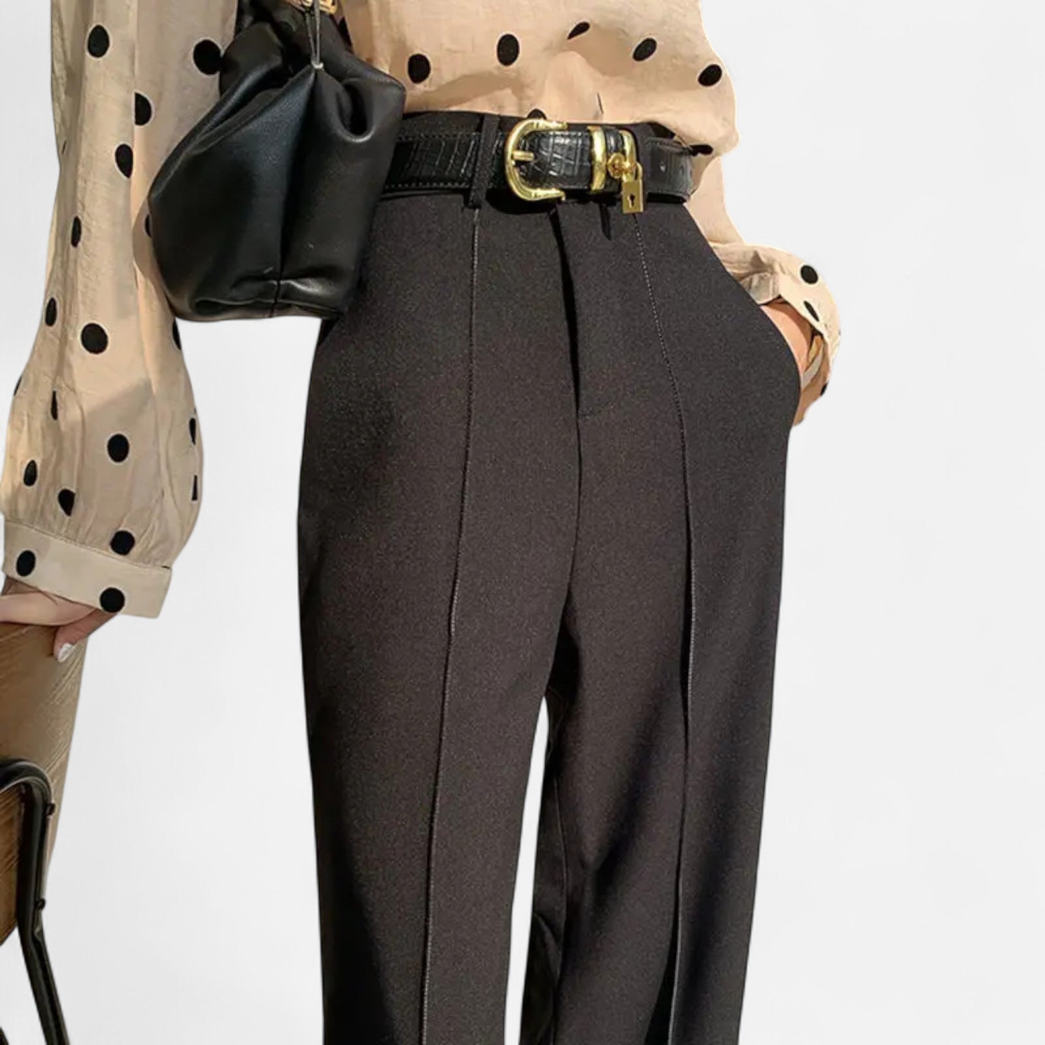 Montenza | Women’s High-Waist Straight Trousers – Tailored Sophistication