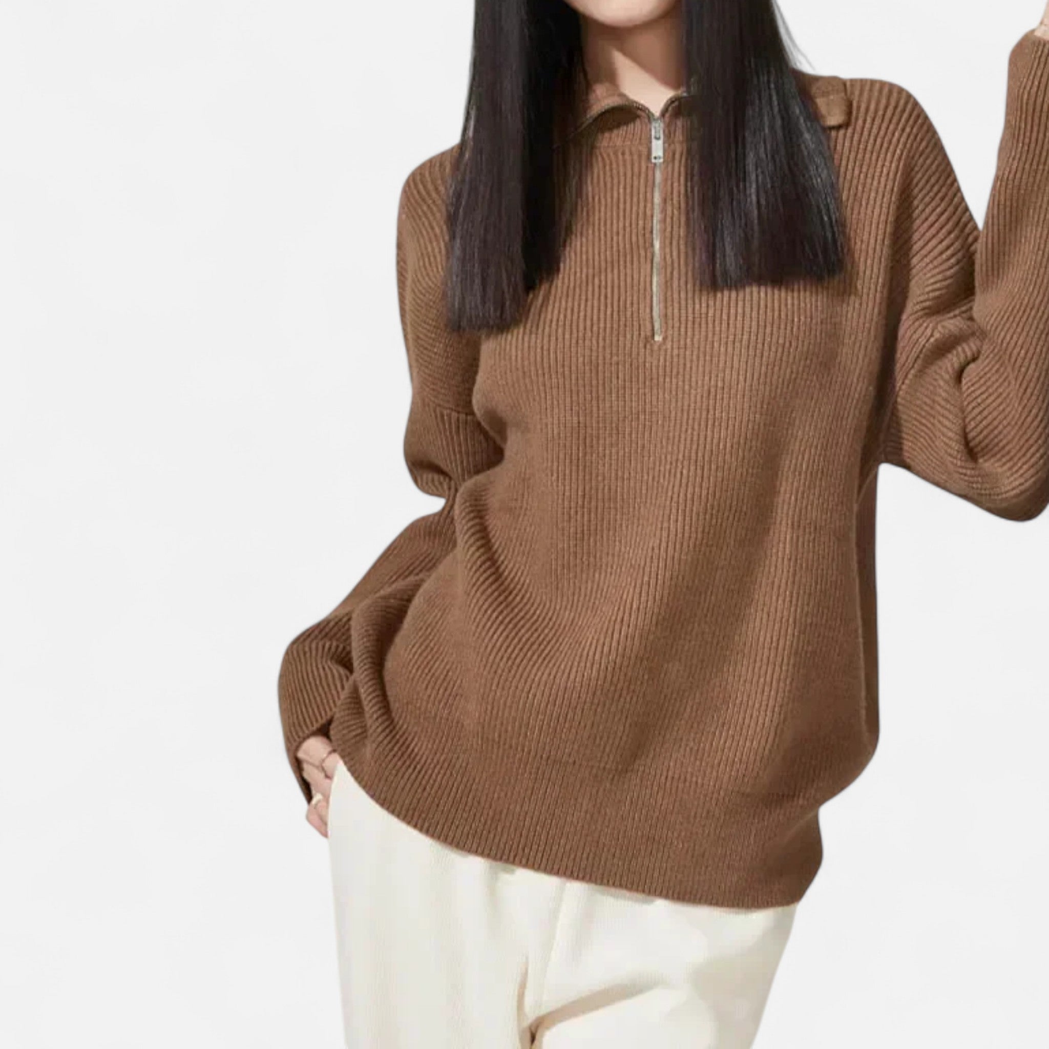 Montenza | Women’s Thick Knit Half-Zip – Effortless Comfort