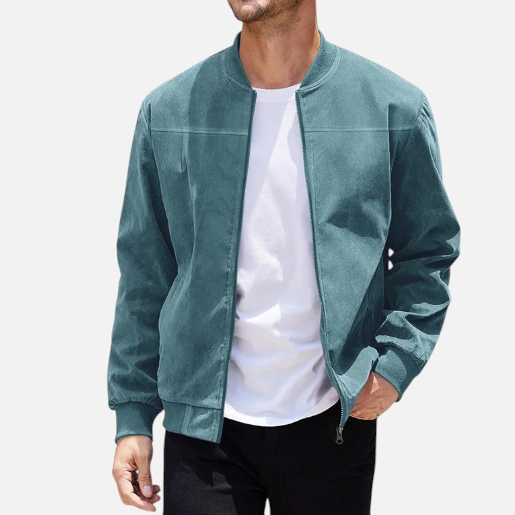 Montenza | Mens Suede Zipper Cardigan Jacket
