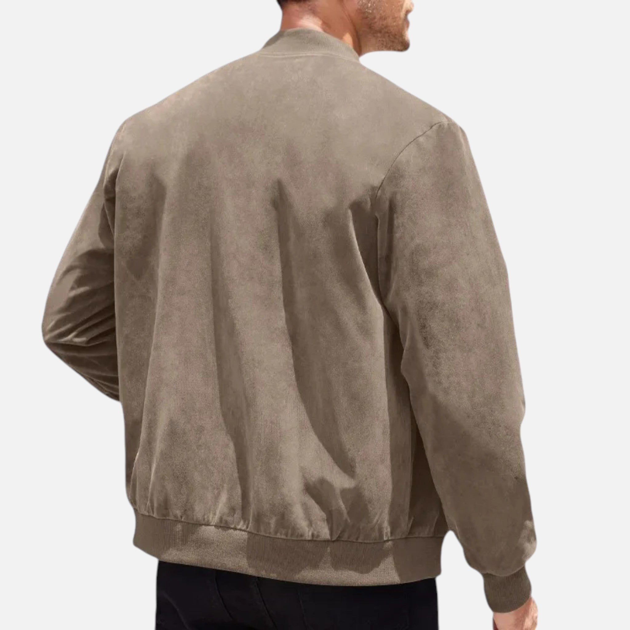 Montenza | Mens Suede Zipper Cardigan Jacket