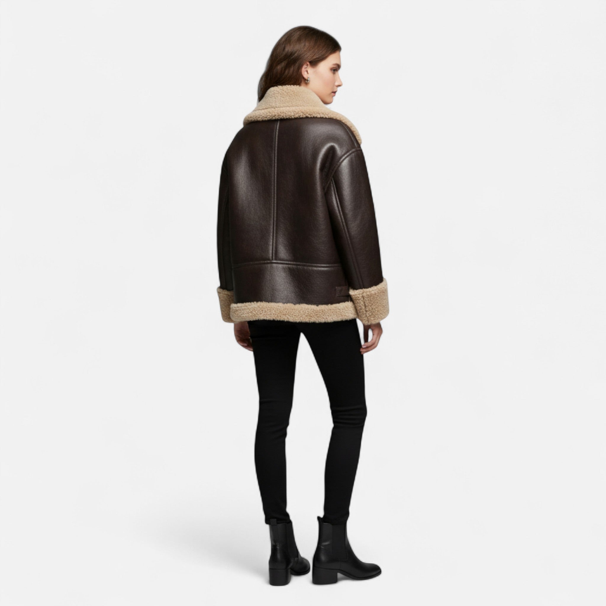 Montenza | Women’s Double-Faced Wool Leather Jacket – Winter Luxe Edition